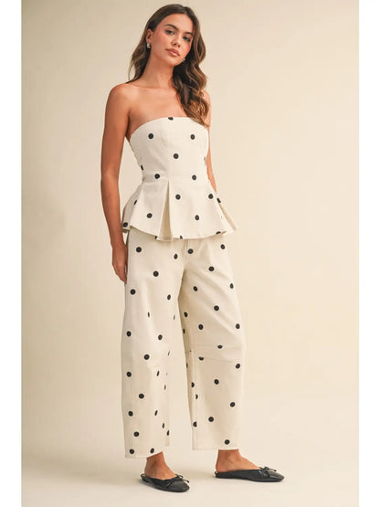 Lennon Polka Dot Set- White/Black