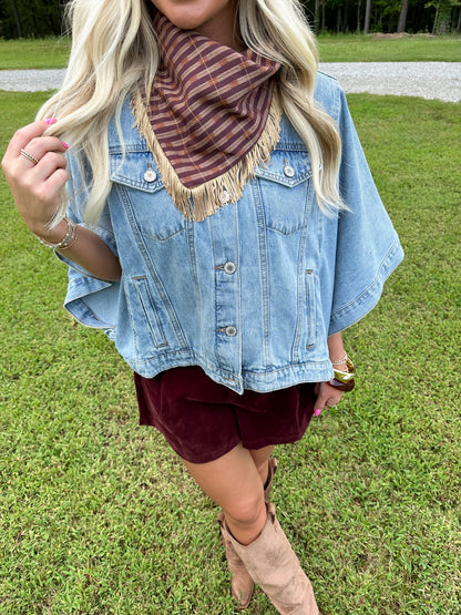 Elodie Velvet Shorts- Burgundy