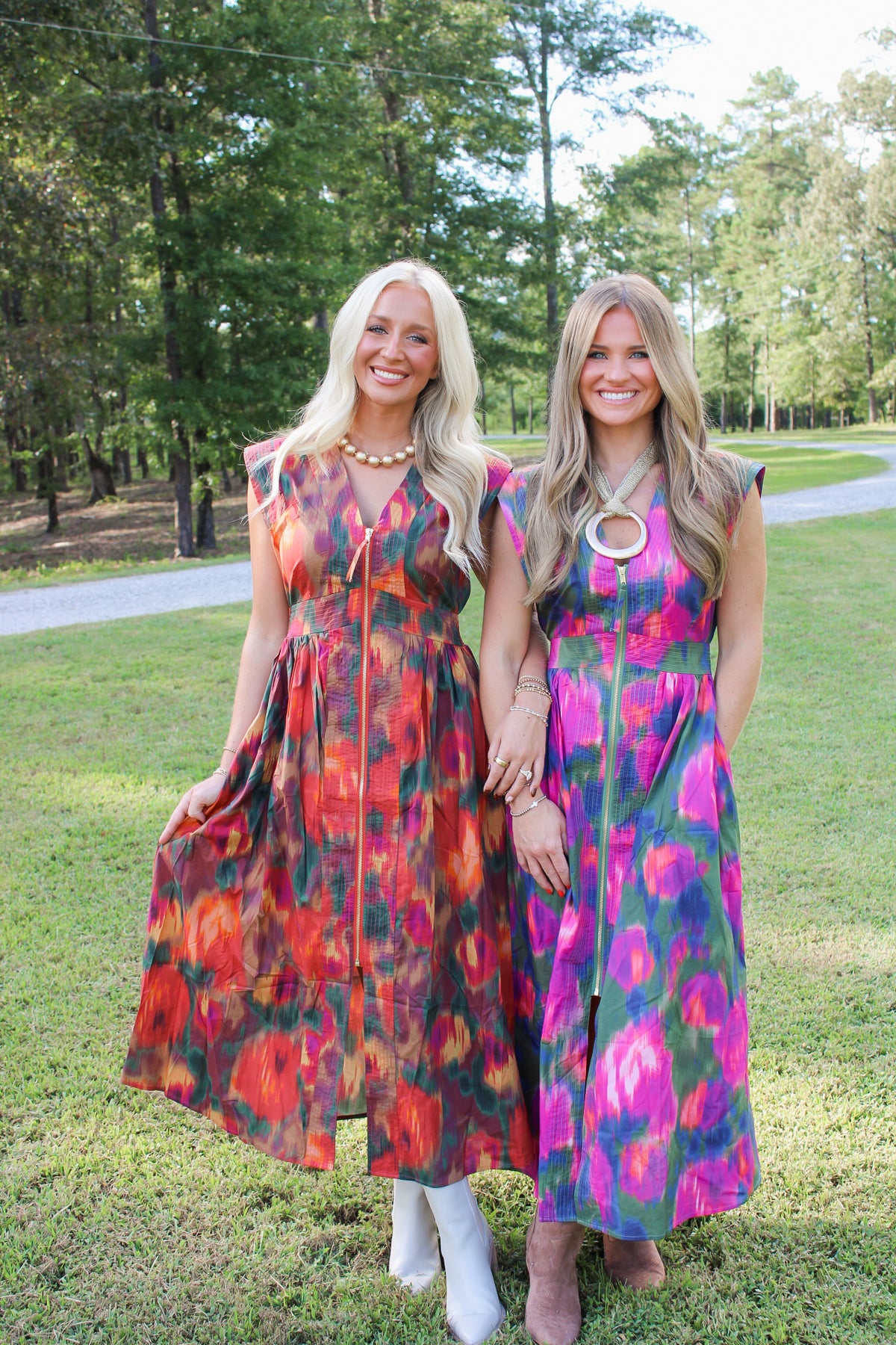 The Genevieve Dress- Magenta