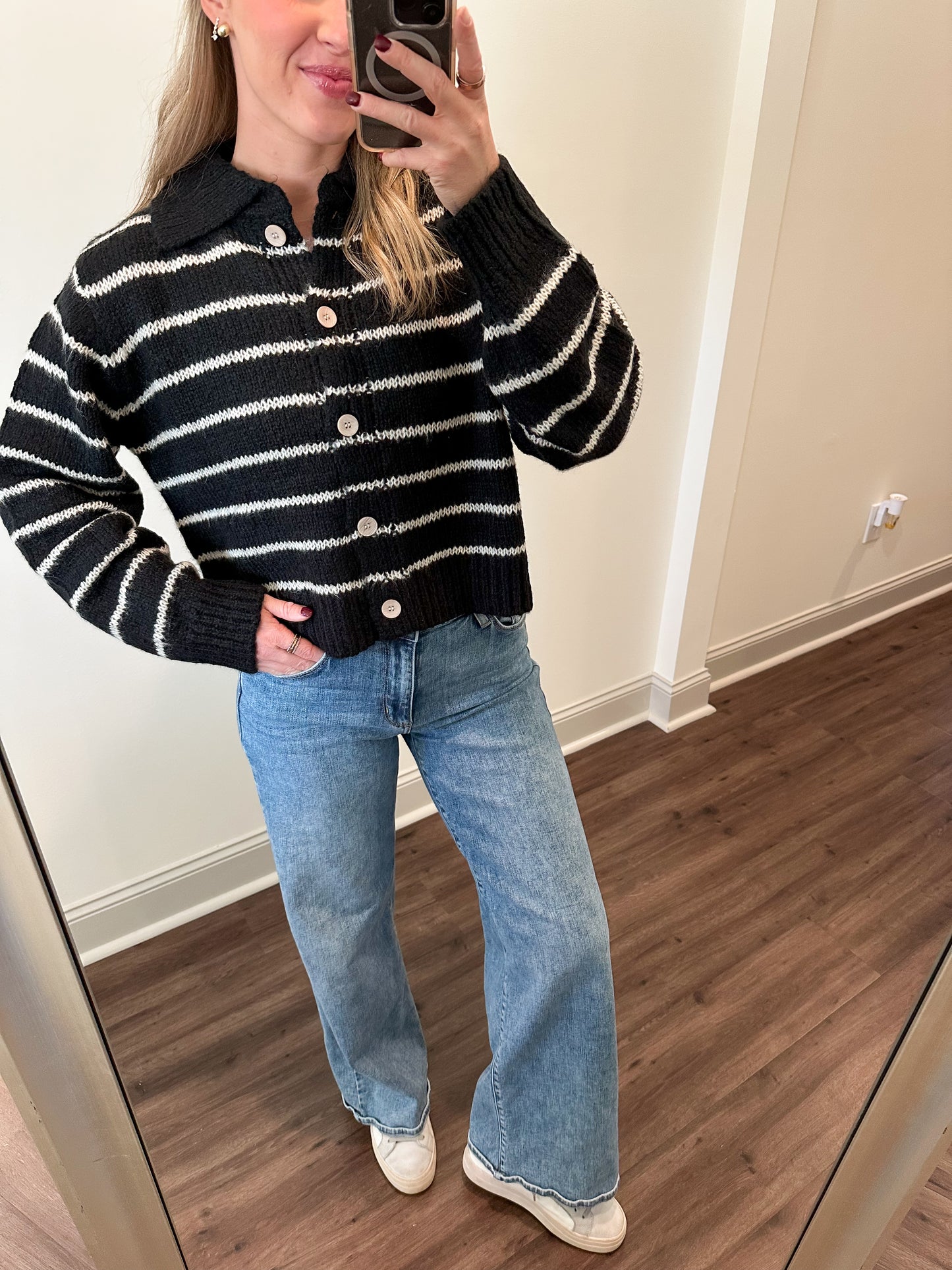 Bennie Sweater- Black/Taupe