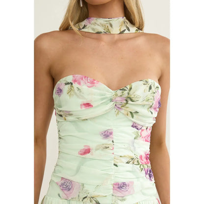 Mint Floral Maxi Dress