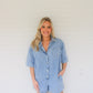 Leaanne Denim Romper- Light