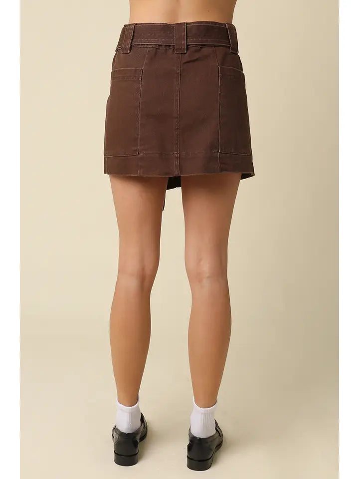 Leslie Belted Mini Skirt
