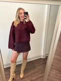 Monica Skort- Burgundy