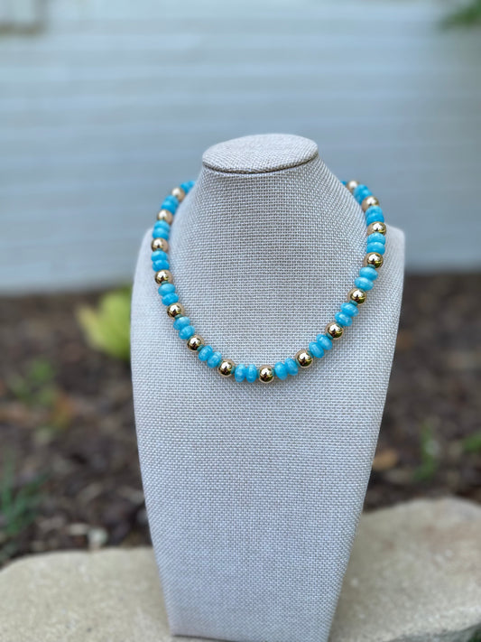 Mandi Necklace- Light Blue