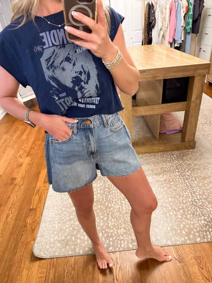 Ava Denim Shorts- Medium Wash