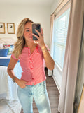 Tahni Stripe Top- Red/White