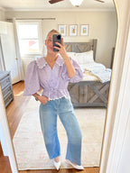 Zoe Floral Top- Lavender