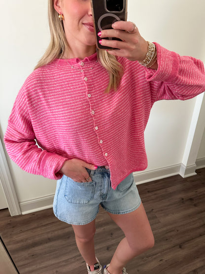 Piper Mini Stripe- Bubblegum
