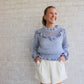 Pique Sweater- Light Blue