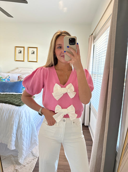 Bow Front Sweater