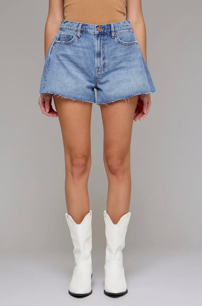 Ava Denim Shorts- Medium Wash