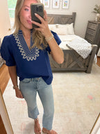 Bella Top- Indigo