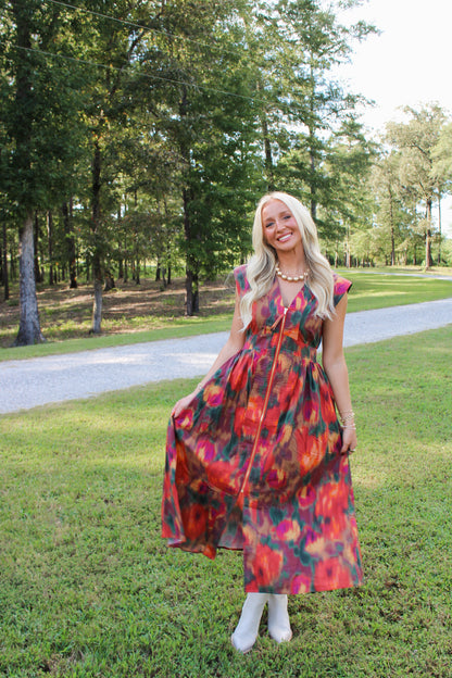 The Genevieve Dress- Rust