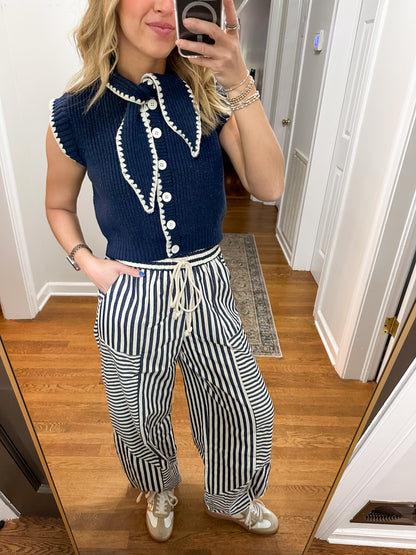 Parachute Pants- Dark Blue