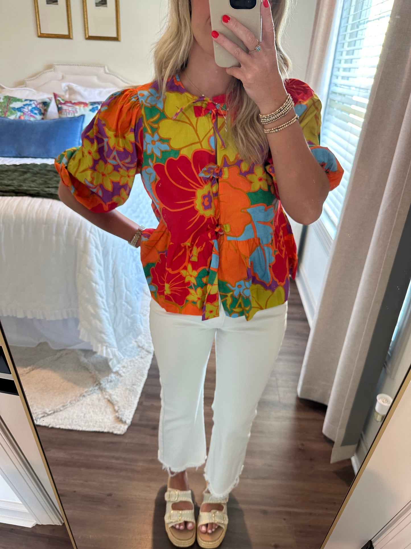 Keri Top- Multi Floral