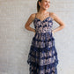 Crochet Layered Midi- Navy