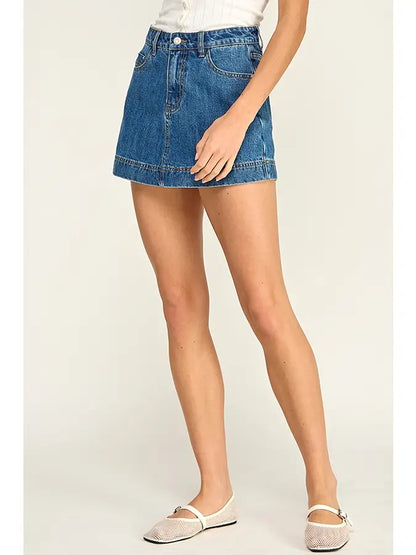 Classic Denim Mini Skort