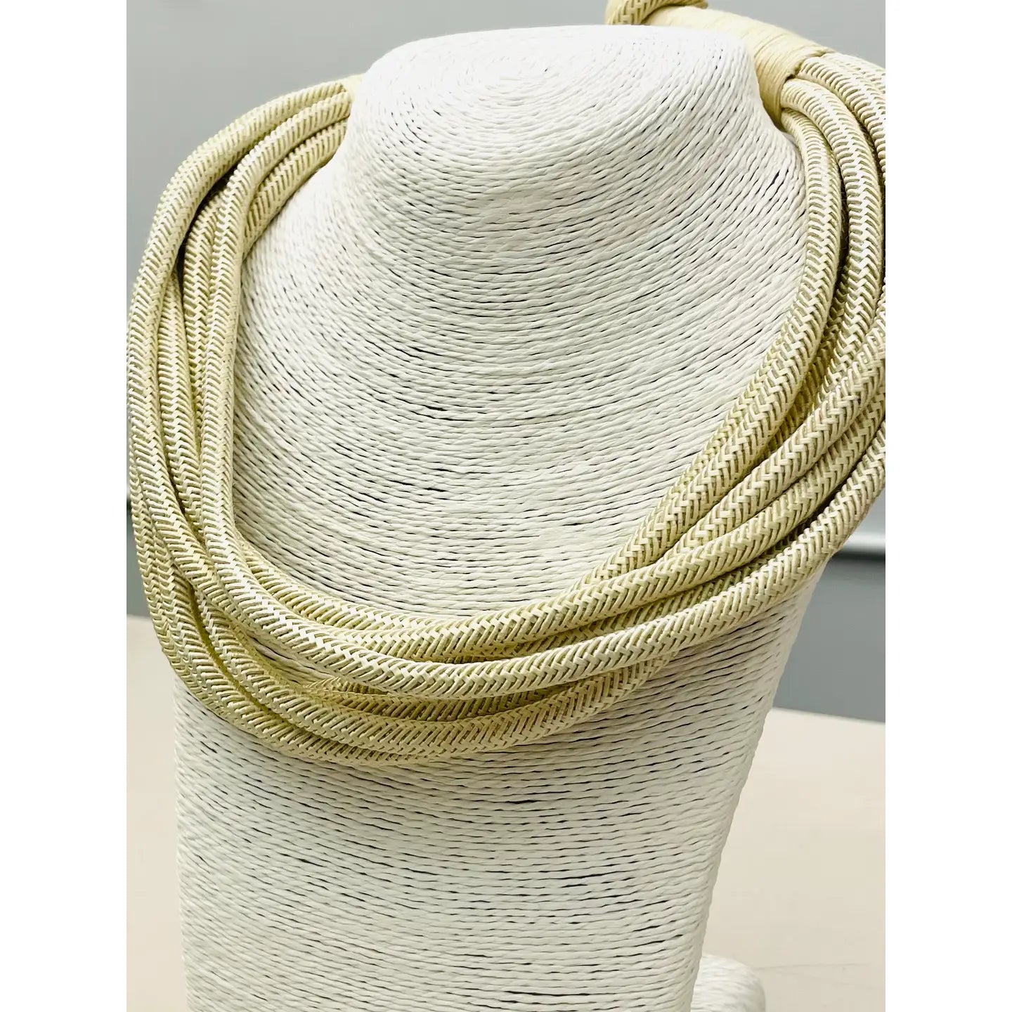 Slub 8 Strand Necklace-Ecru