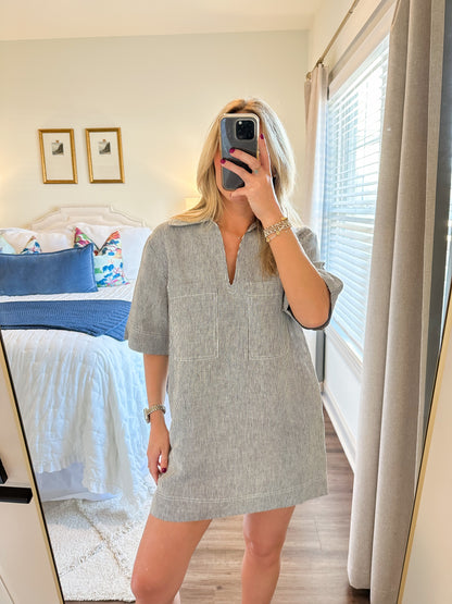 Mila Stripe Dress- Black/White