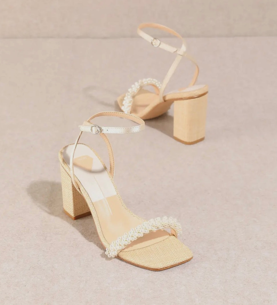 Zalima Pearl Strap Heel