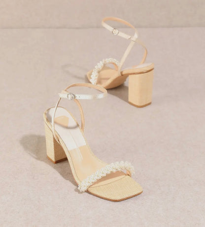 Zalima Pearl Strap Heel