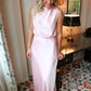 Rosie Satin Skirt Set- Light Pink