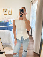 Mila Knit Top- White