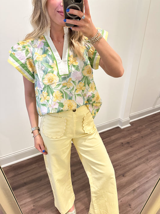 Daisy Daydream Top- Yellow