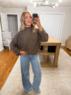 Yara Heathered Sweater- Mocha