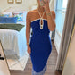 Royal Blue Knit Midi