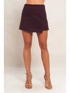 Monica Skort- Burgundy