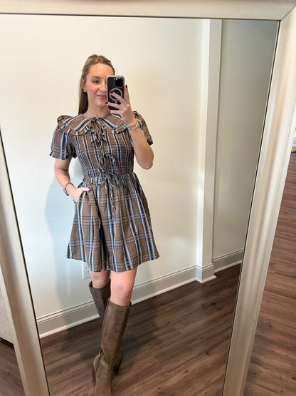 Truitt Plaid Mini- Brown/Blue