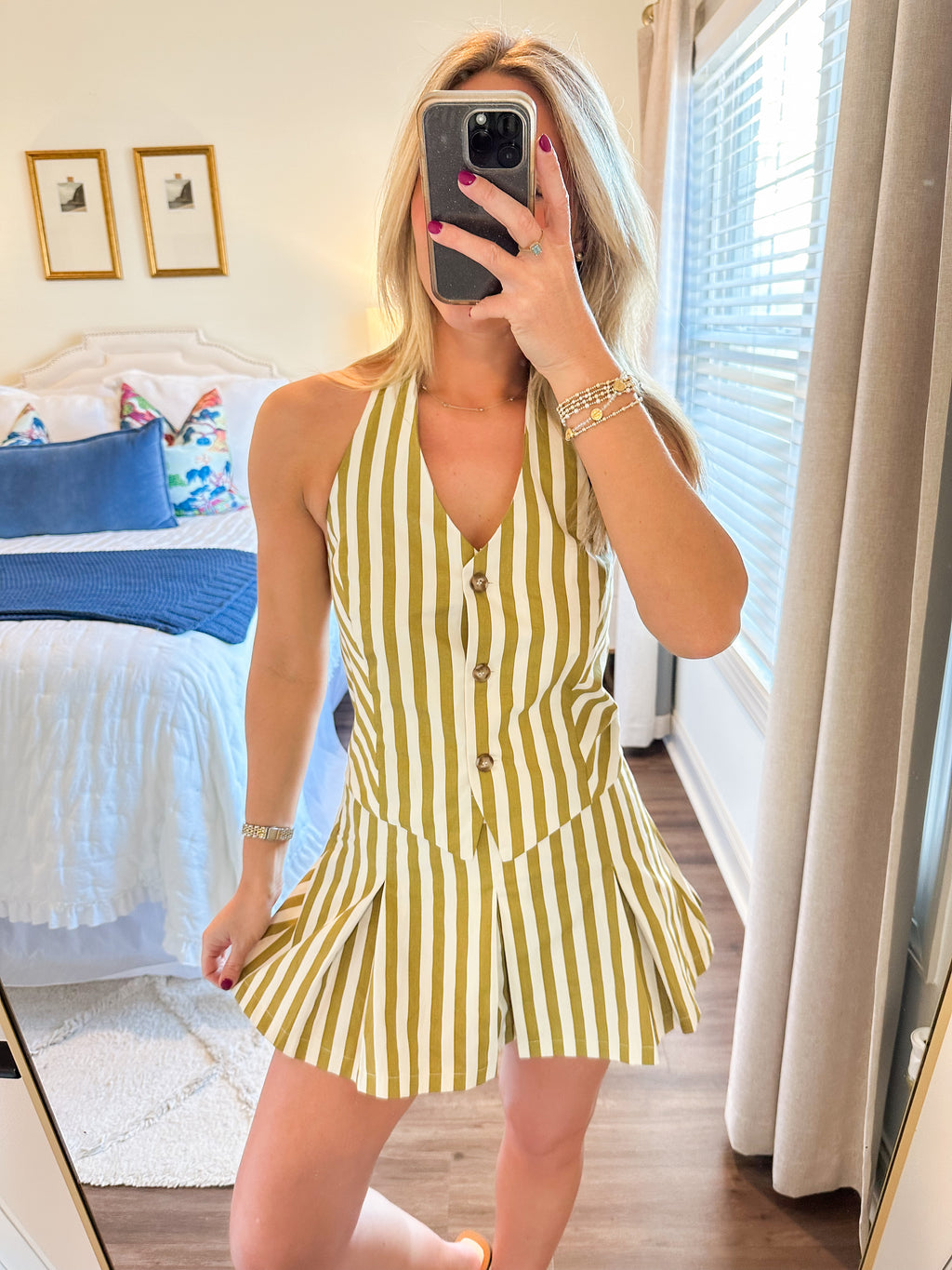 Maren Stripe Mini- Sage