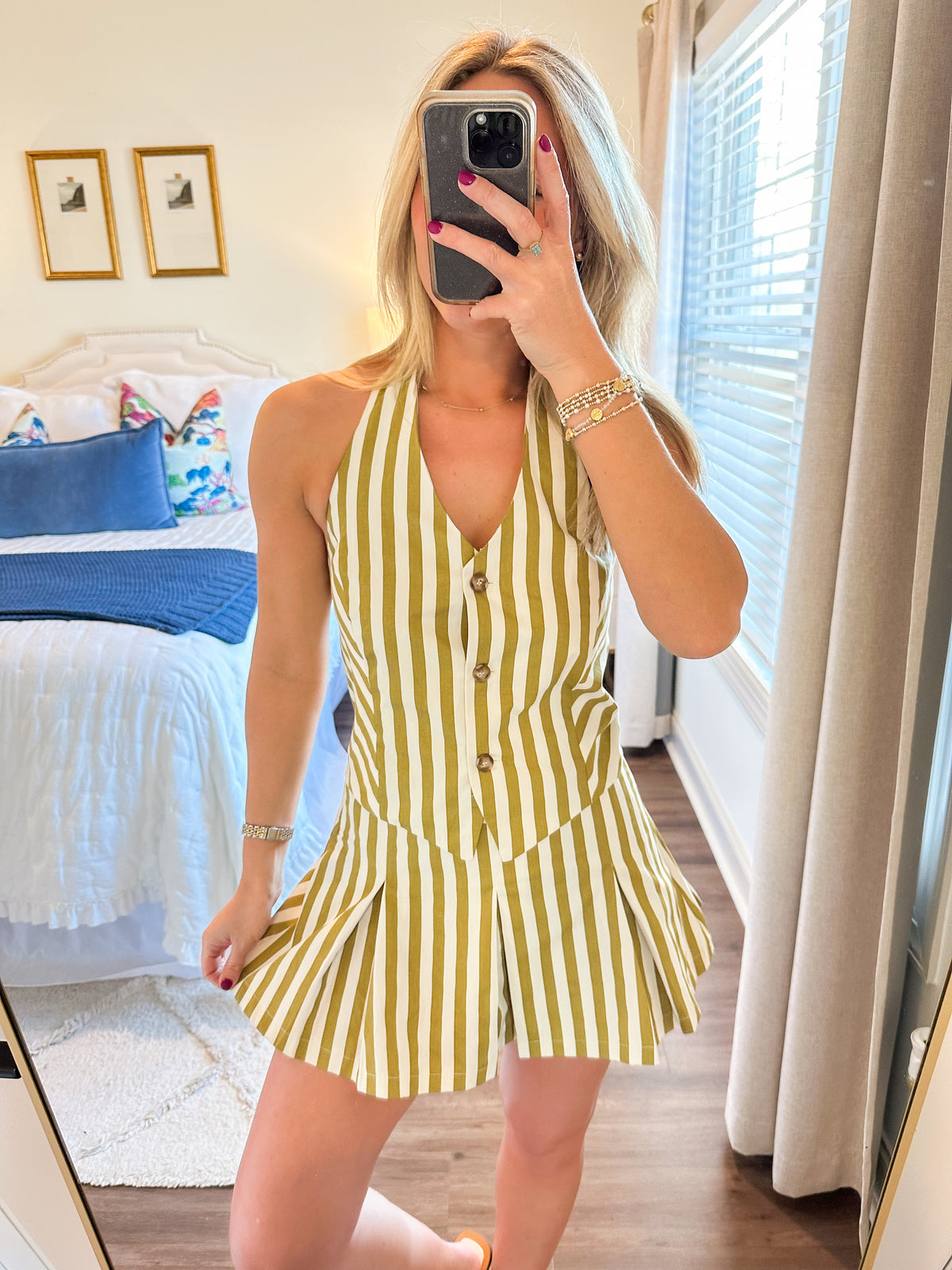 Maren Stripe Mini- Sage