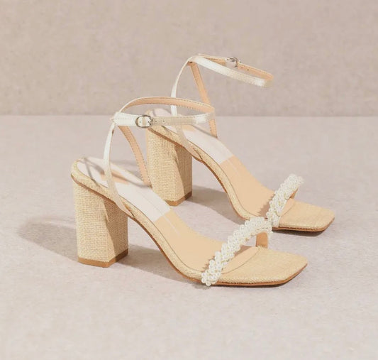 Zalima Pearl Strap Heel