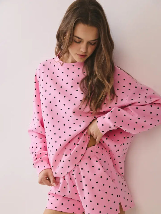 Lulu Polka Dot Set- Pink