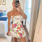 Rose Floral Puff Dress