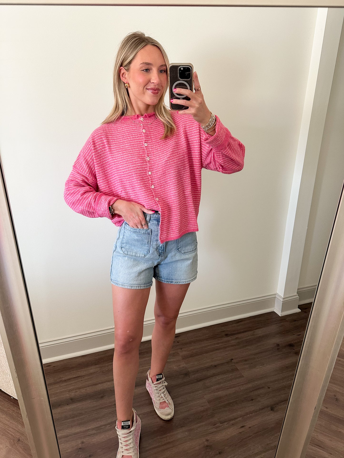 Piper Mini Stripe- Bubblegum