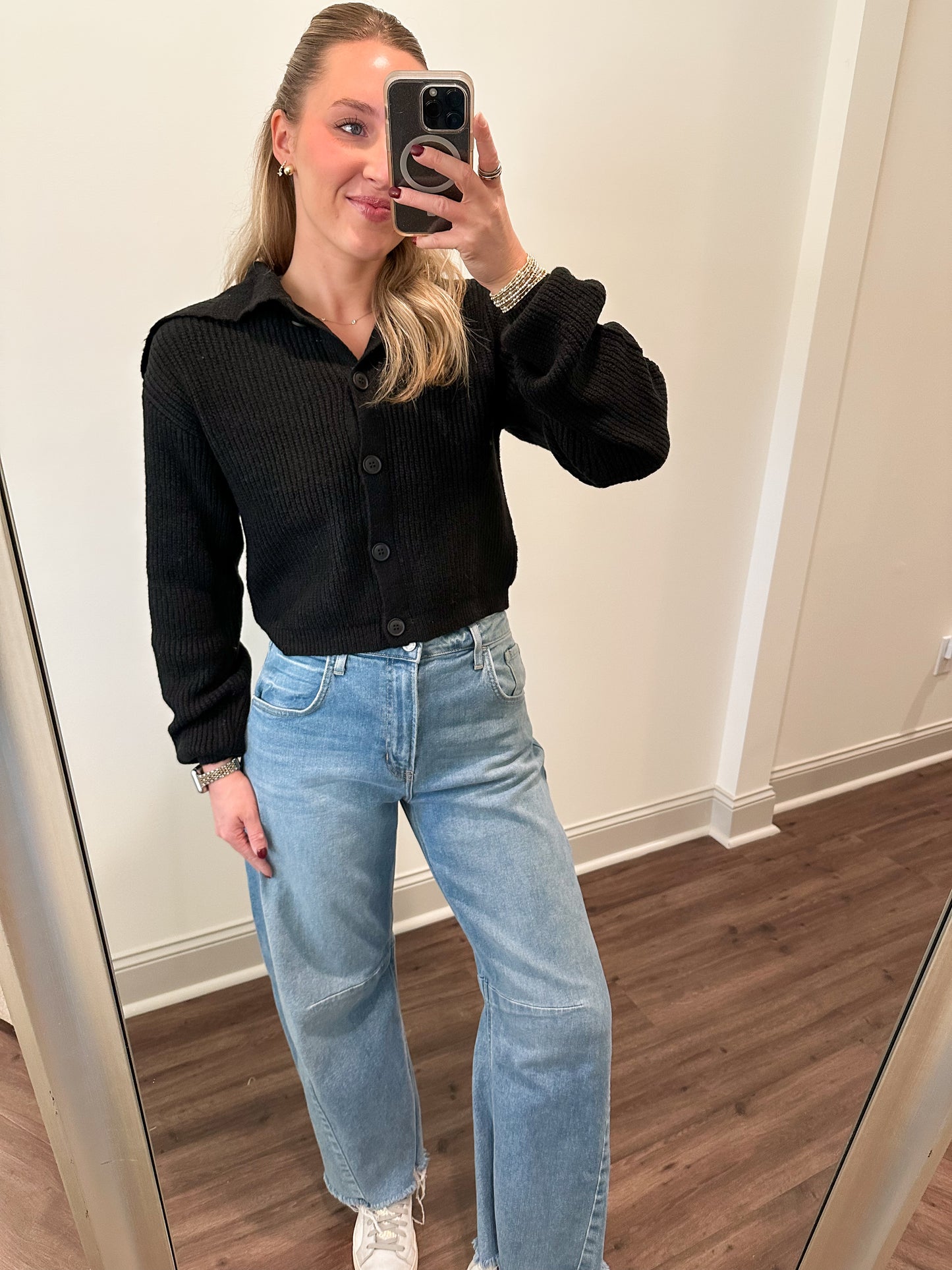 Sailor Collared Sweater- Black