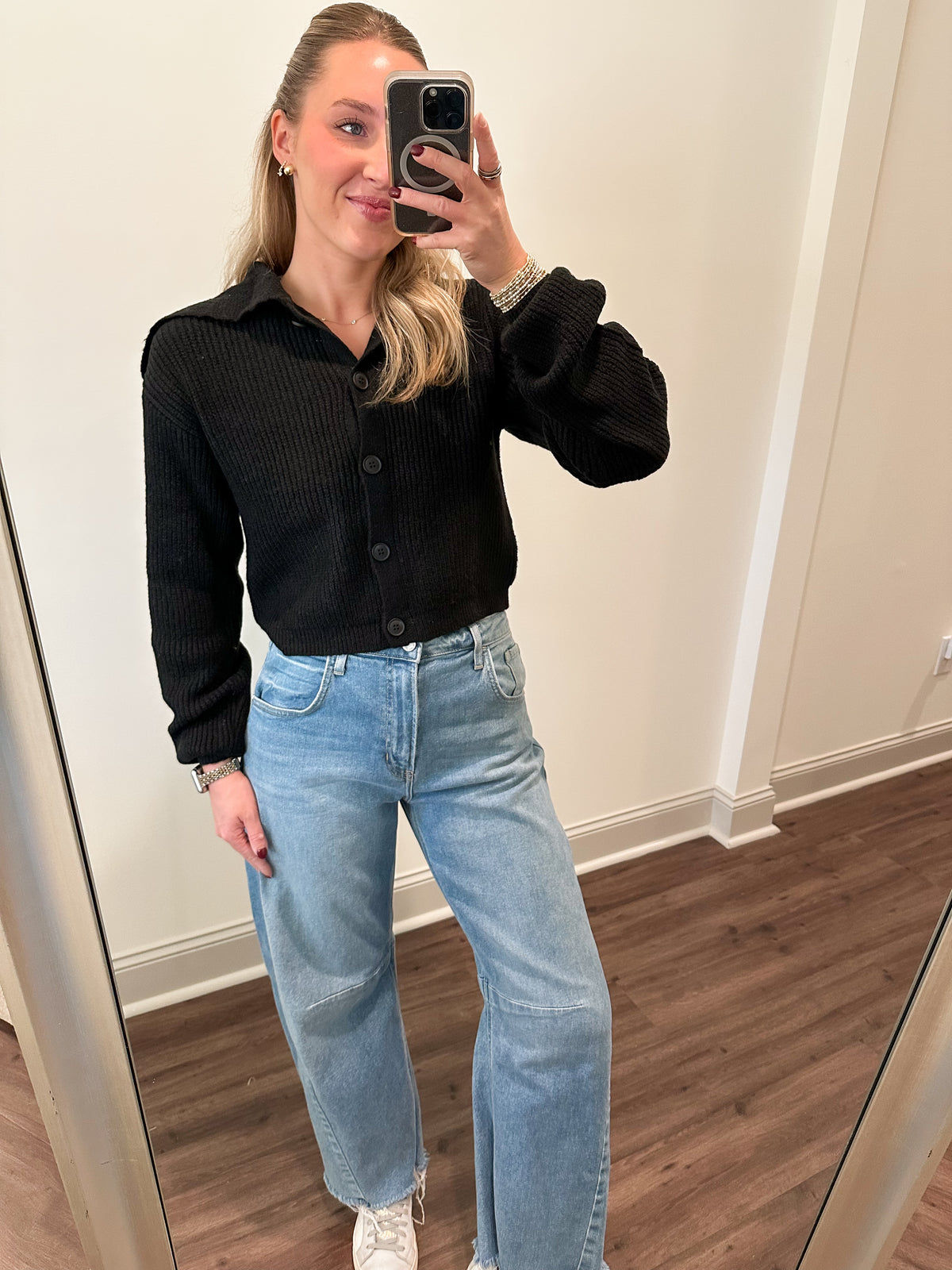 Sailor Collared Sweater- Black