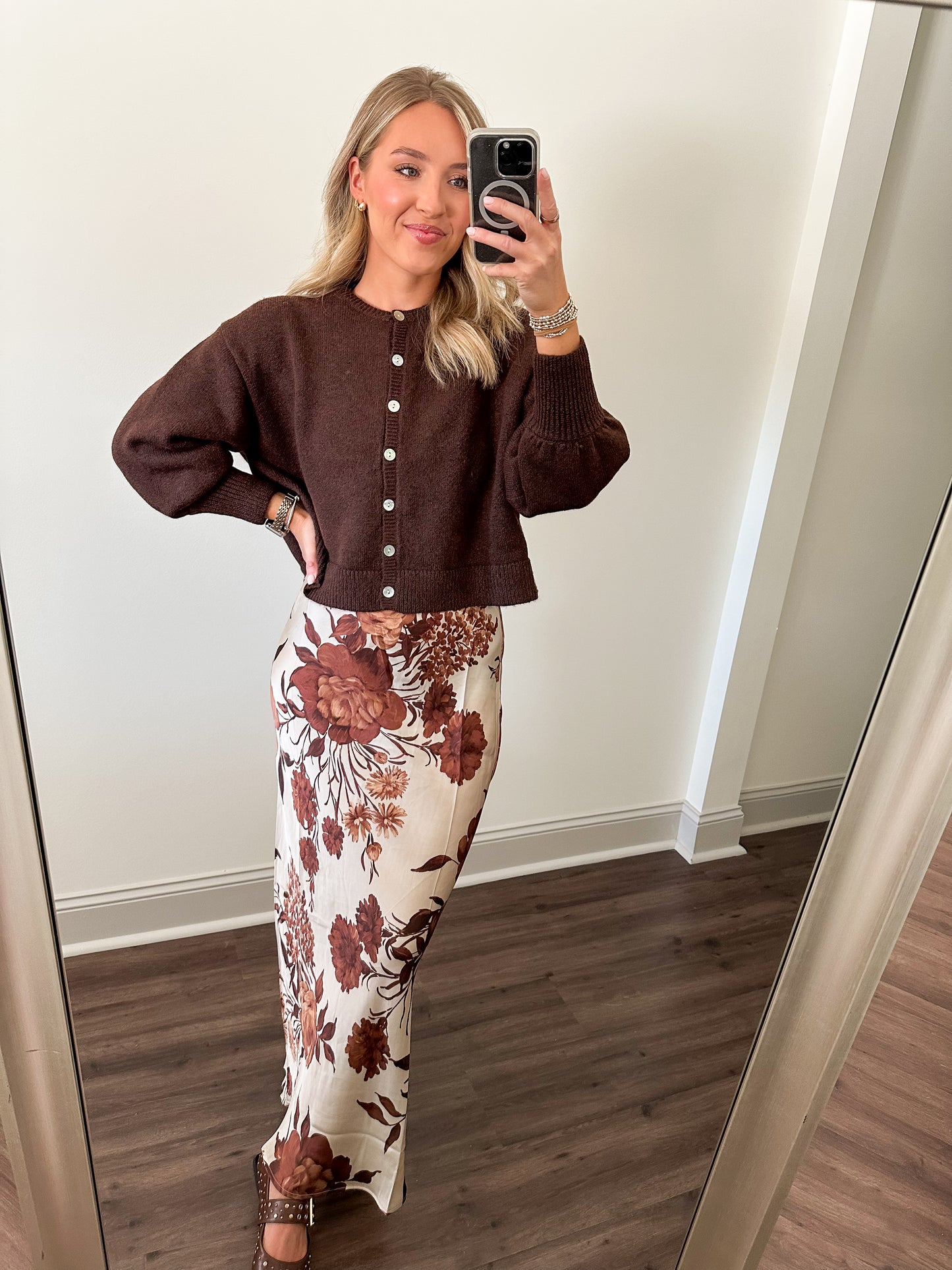 Lina Knit Top- Brown