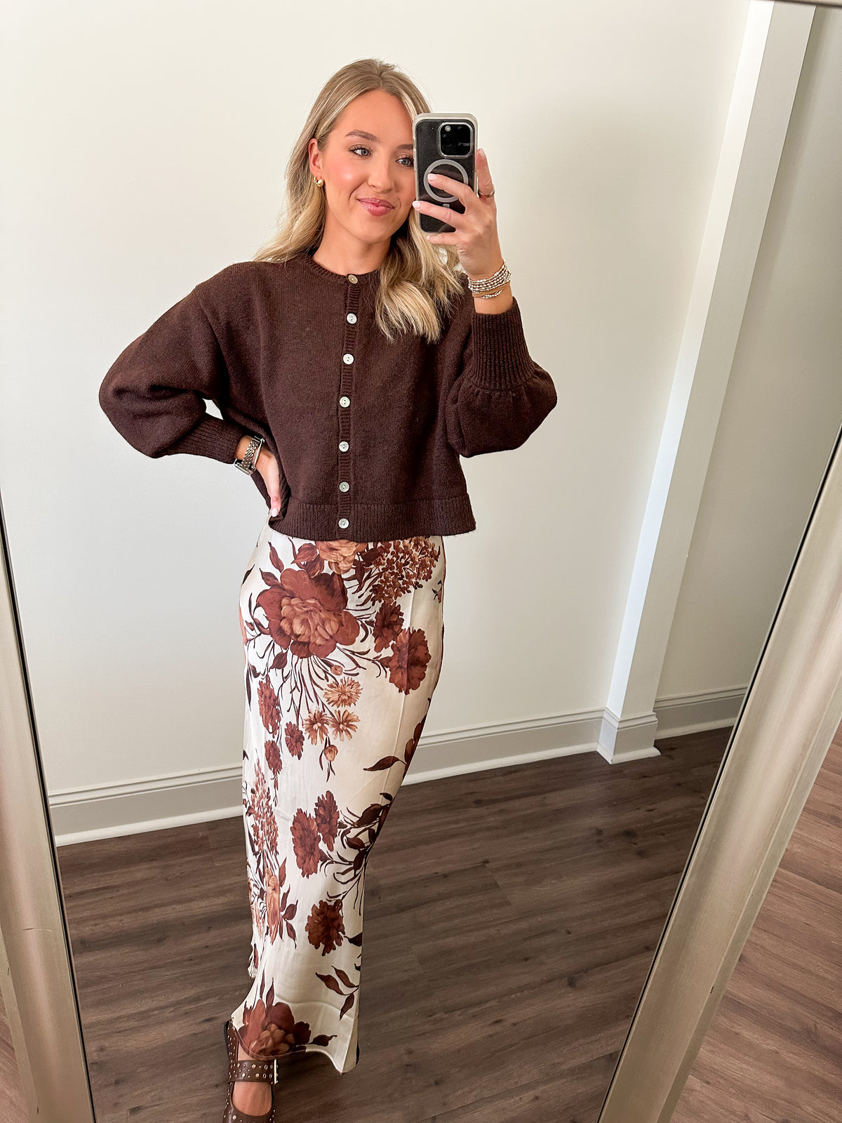 Lina Knit Top- Brown
