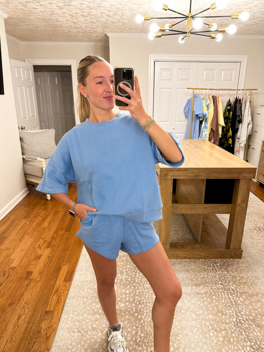 Malibu Lounge Set- Denim Drift