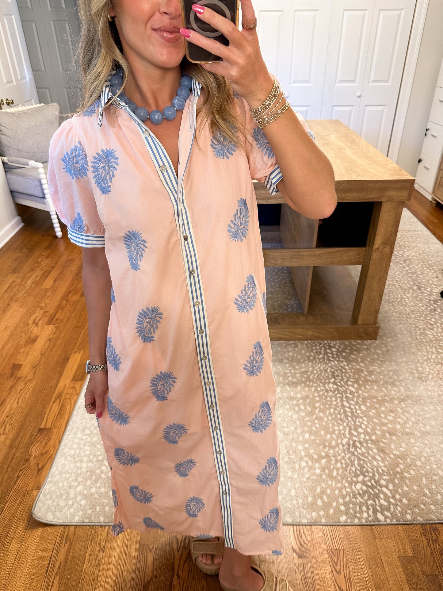 Ciera Midi Dress- Blush