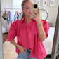 Kesley Top- Hot Pink