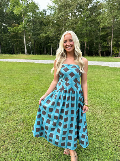 Paloma Midi Dress- Blue