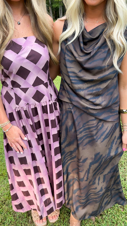 Paloma Midi Dress- Eggplant