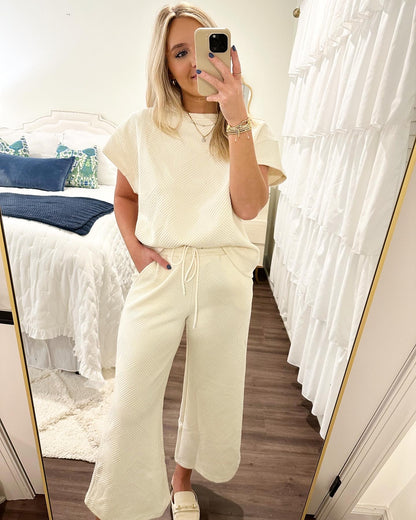 Textured Cream Set- Top