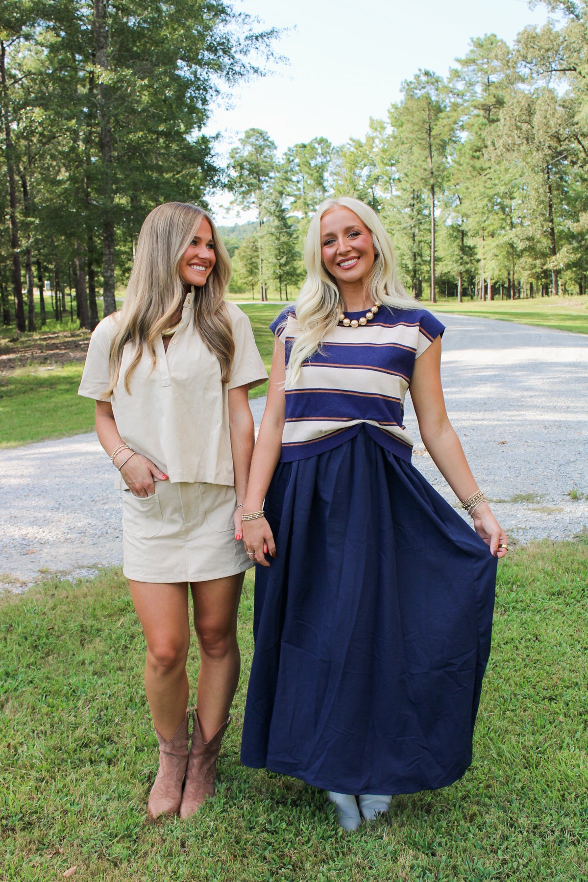 Alessia Midi Dress- Navy